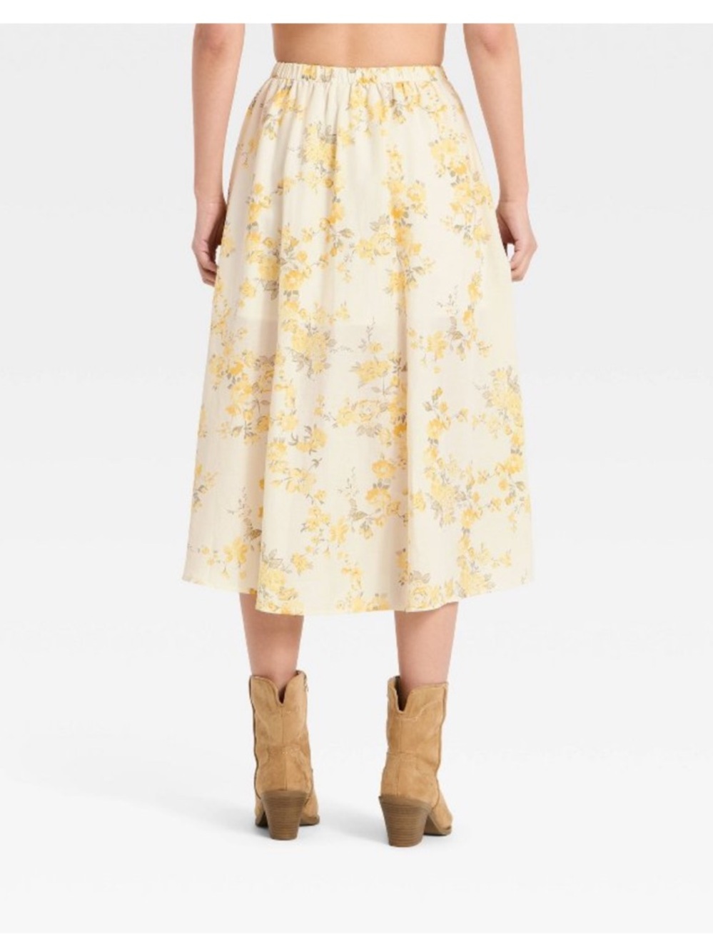 Set! Women's Short Puff Sleeve Tie Top & Skirt - A New Day™ White Floral XS NWT - Picture 5 of 5